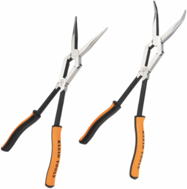 Long Reach Needle Nose and Bent Nose Pliers Set, 13-Inch, 2-Piece