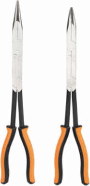 Long Reach Needle Nose and Bent Nose Pliers Set, 13-Inch, 2-Piece
