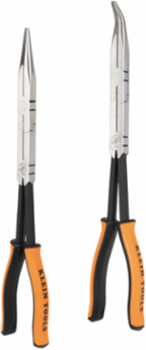 Long Reach Needle Nose and Bent Nose Pliers Set, 13-Inch, 2-Piece