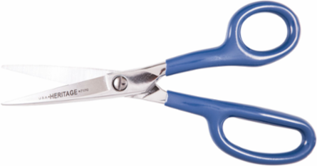 Curved Carpet Napping Shear, 7-7/8 Inch, Nickel Plated Carbon Steel, Bent Handle