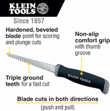 Jab Saw 12 Inch Overall Length, 6 Inch Blade Length, 8 Teeth Per Inch