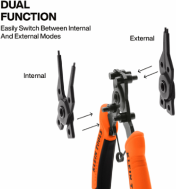 6-in-1 Interchangeable Snap Ring Pliers