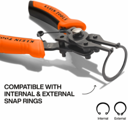 6-in-1 Interchangeable Snap Ring Pliers