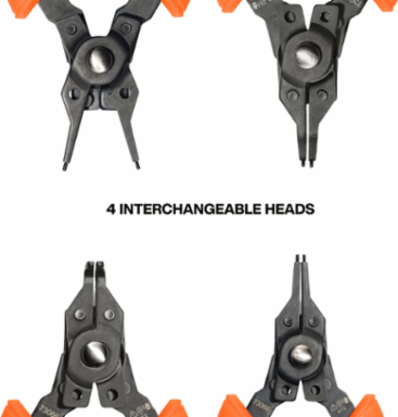 6-in-1 Interchangeable Snap Ring Pliers