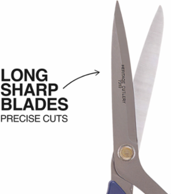 Heavy Duty Bent Scissors, 11 Inch, Stainless Steel Blades, Ambidextrous