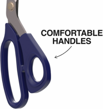 Heavy Duty Bent Scissors, 11 Inch, Stainless Steel Blades, Ambidextrous