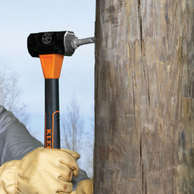 Lineman's Milled-Face Hammer 3-3/4 Inch Head, 2.85 lbs, Forged Steel