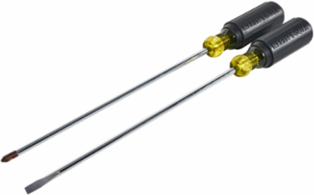 Long Blade Screwdriver Set 10 Inch, Phillips & Slotted, Cushion-Grip