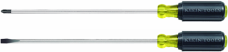 Long Blade Screwdriver Set 10 Inch, Phillips & Slotted, Cushion-Grip