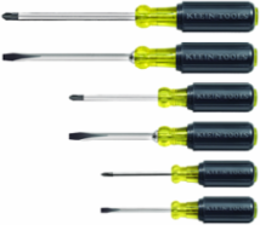 Screwdriver Set, 6-Piece with Cushion-Grip Handles and Chrome-Plated Steel