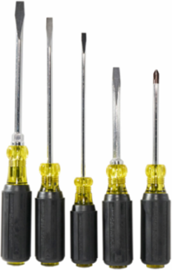 Cushion-Grip 5-Piece Screwdriver Set, Includes Phillips and Keystone Tips