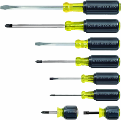 Cushion-Grip Screwdriver Set - 8-Piece, Includes 1/4 Inch, 5/16 Inch, #1 to #3 Phillips