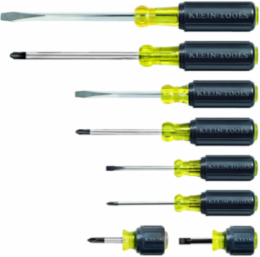 Cushion-Grip Screwdriver Set - 8-Piece, Includes 1/4 Inch, 5/16 Inch, #1 to #3 Phillips