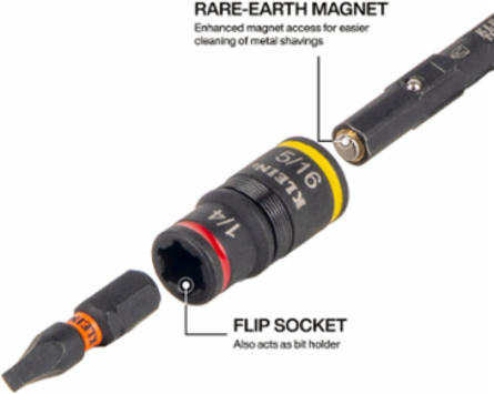 Impact-Rated Flip Socket Conduit Reamer