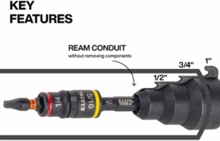 Impact-Rated Flip Socket Conduit Reamer