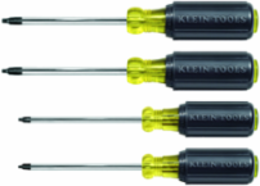Cushion-Grip Screwdriver Set, 4-Piece, Square Recess, 1.25 lbs