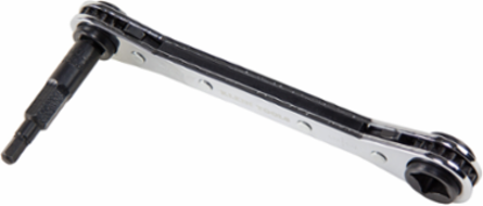 Hex Key Adapter for Refrigeration Wrench, 1/4 Inch to 3/16 Inch & 5/16 Inch Hex, Steel
