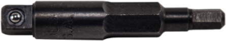 Hex Key Adapter for Refrigeration Wrench, 1/4 Inch to 3/16 Inch & 5/16 Inch Hex, Steel