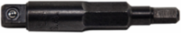 Hex Key Adapter for Refrigeration Wrench, 1/4 Inch to 3/16 Inch & 5/16 Inch Hex, Steel