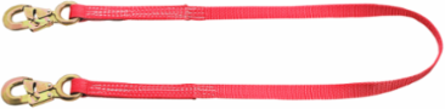 Nylon-Webbing Lanyard 6-Foot Fixed Length, 1 Inch Wide with Steel Snap Hooks