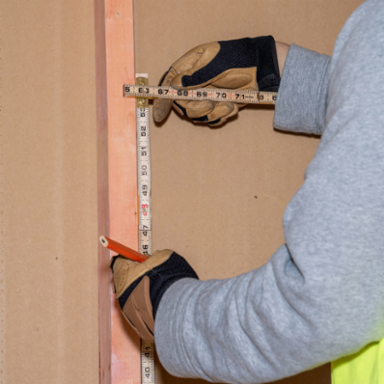 6 Foot Wood Folding Rule with Abrasion-Resistant Coating and 1/16 Inch Graduations