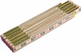 6 Foot Wood Folding Rule with Abrasion-Resistant Coating and 1/16 Inch Graduations