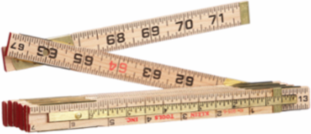 Wood Folding Rule 6 Foot with Locking Joints & 1/16 Inch Graduations