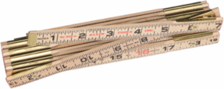 Wood Folding Rule 6 Foot with Locking Joints & 1/16 Inch Graduations