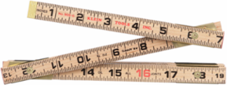 Wood Folding Rule 6 Foot with Locking Joints & 1/16 Inch Graduations