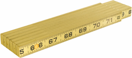 Fiberglass Folding Rule 6 Foot, Inside Reading, Graduated to 1/16 Inch