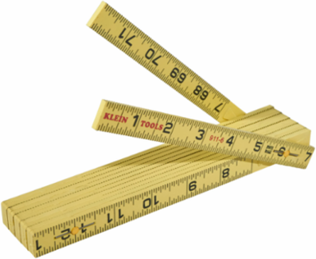Fiberglass Folding Rule 6 Foot, Graduated 1/16 Inch, Nylon Reinforced