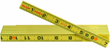Fiberglass Folding Rule 6 Foot, Graduated 1/16 Inch, Nylon Reinforced