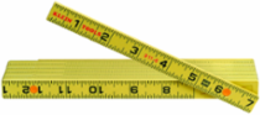 Fiberglass Folding Rule 6 Foot, Graduated 1/16 Inch, Nylon Reinforced
