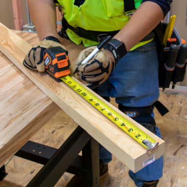 25-Foot Tape Measure with Steel Blade, 13-Foot Standout, Nylon Coated
