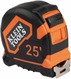 25-Foot Tape Measure with Steel Blade, 13-Foot Standout, Nylon Coated