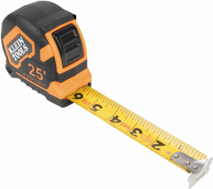Tape Measure, 25-Foot Single-Hook Auto-Lock