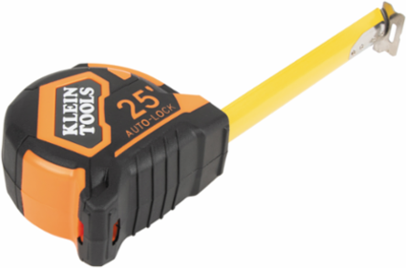 Tape Measure, 25-Foot Single-Hook Auto-Lock