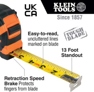 Tape Measure, 16-Foot Single-Hook