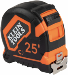 25-Foot Magnetic Tape Measure, 13-Foot Standout, Durable Nylon Coating