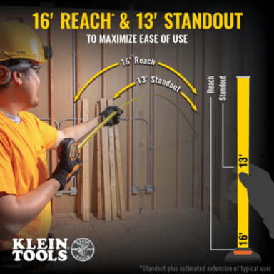 Tape Measure, 35-Foot Magnetic Double-Hook