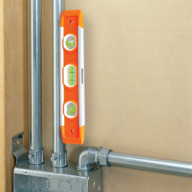 9 Inch Torpedo Level with 3 Vials, Magnetic Base and High-Visibility Body