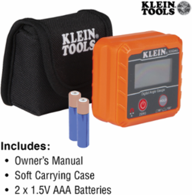 Digital Angle Gauge & Level, 0 to 180-Degree Range, Magnetic Base, IP42