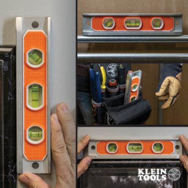 Aluminum 9 Inch Torpedo Level with Rare Earth Magnet and 3 Vials