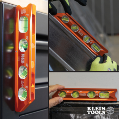 Torpedo Level 8 Inch Aluminum with Rare-Earth Magnets and 4 Vials