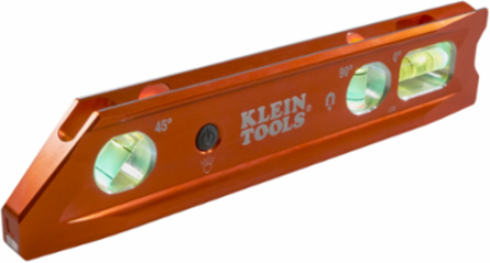 Lighted 9 Inch Billet Level with Rare-Earth Magnet and High-Visibility Vials