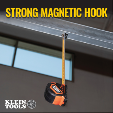 Tape Measure 7.5 Meter Magnetic Double-Hook, 4 Meter Standout, Steel Blade
