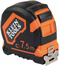 Tape Measure 7.5 Meter Magnetic Double-Hook, 4 Meter Standout, Steel Blade
