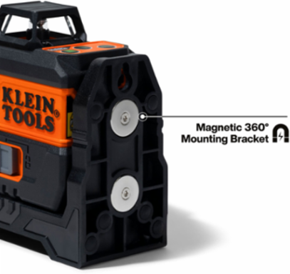Compact Green Self-Leveling Laser Level, 3 Beams, 100' Range, IP54 Rated