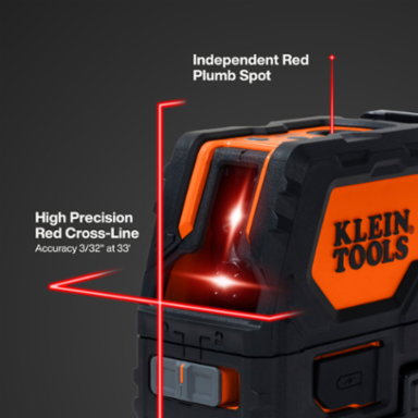 Self-Leveling Red Laser Level with 150 ft Range, IP54 Water & Dust Resistant