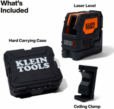 Self-Leveling Red Laser Level with 150 ft Range, IP54 Water & Dust Resistant